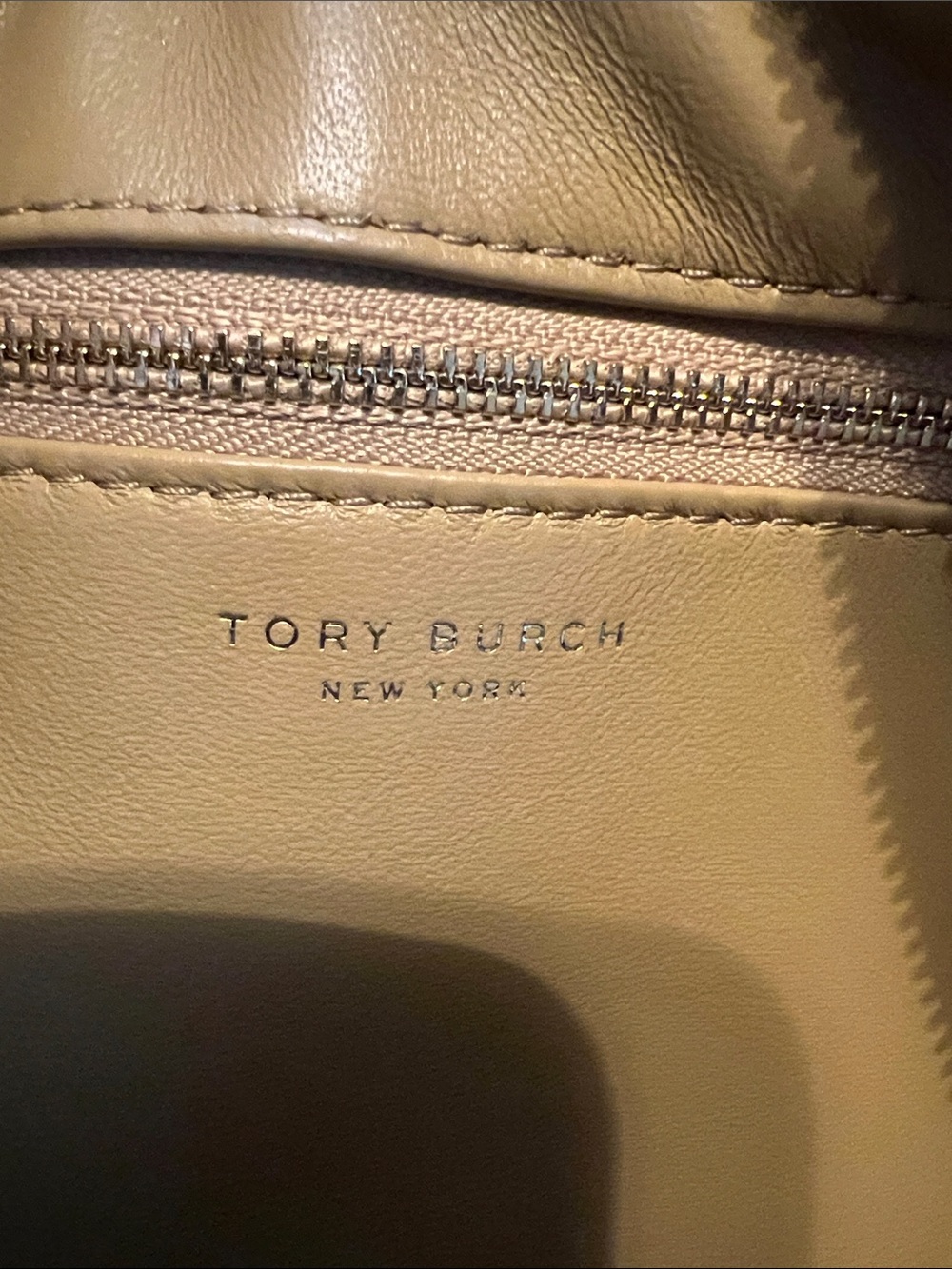 Tory Burch Chestnut Brown Leather Double-Zip Tote - Picture 2 of 5